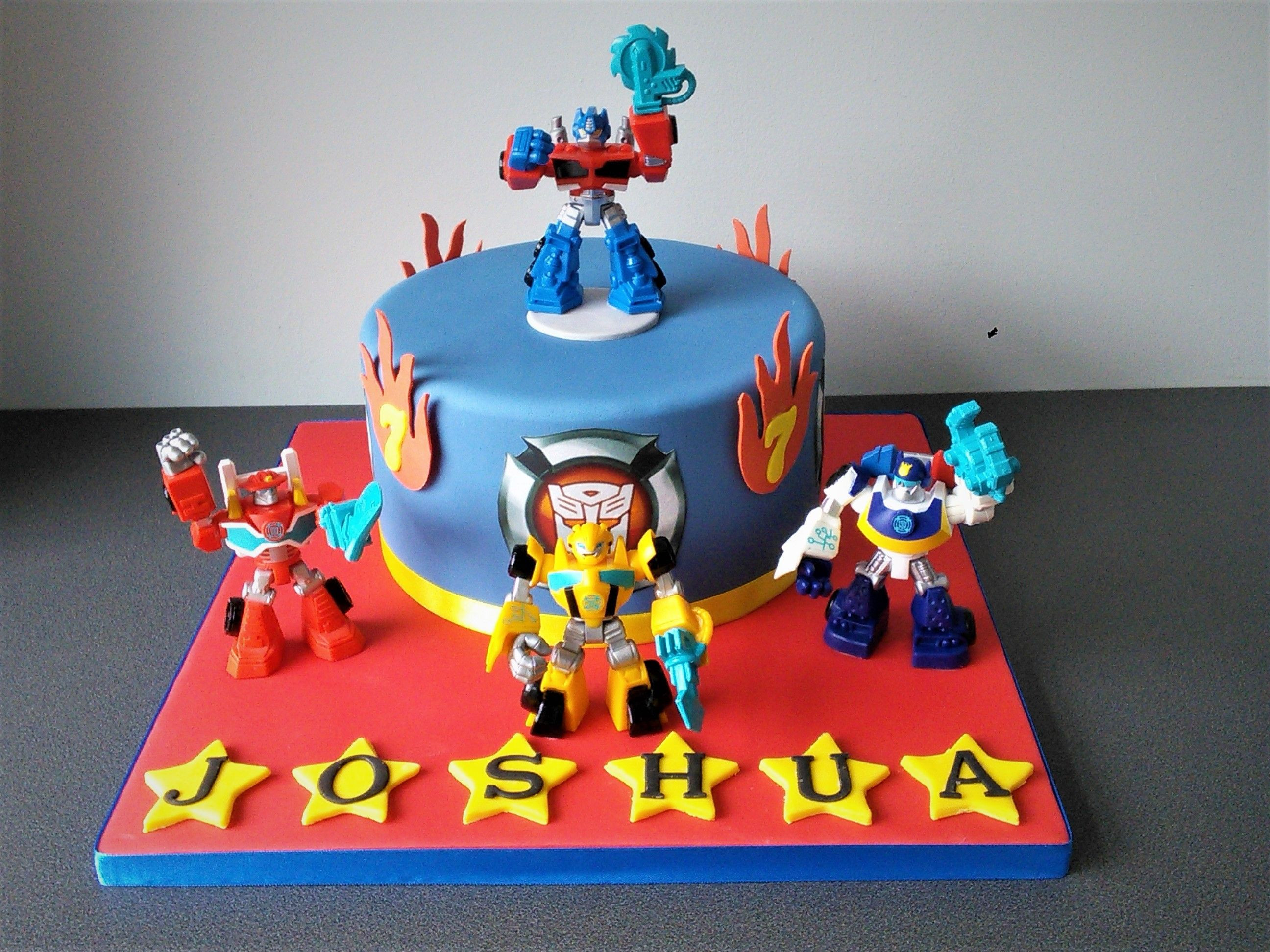 Rescue Bots Birthday Party
 Transformers birthday cake with Rescue Bots