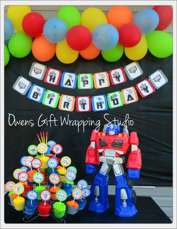 Rescue Bots Birthday Party
 Rescue Bots Cupcake Toppers Rescue Bots Party by