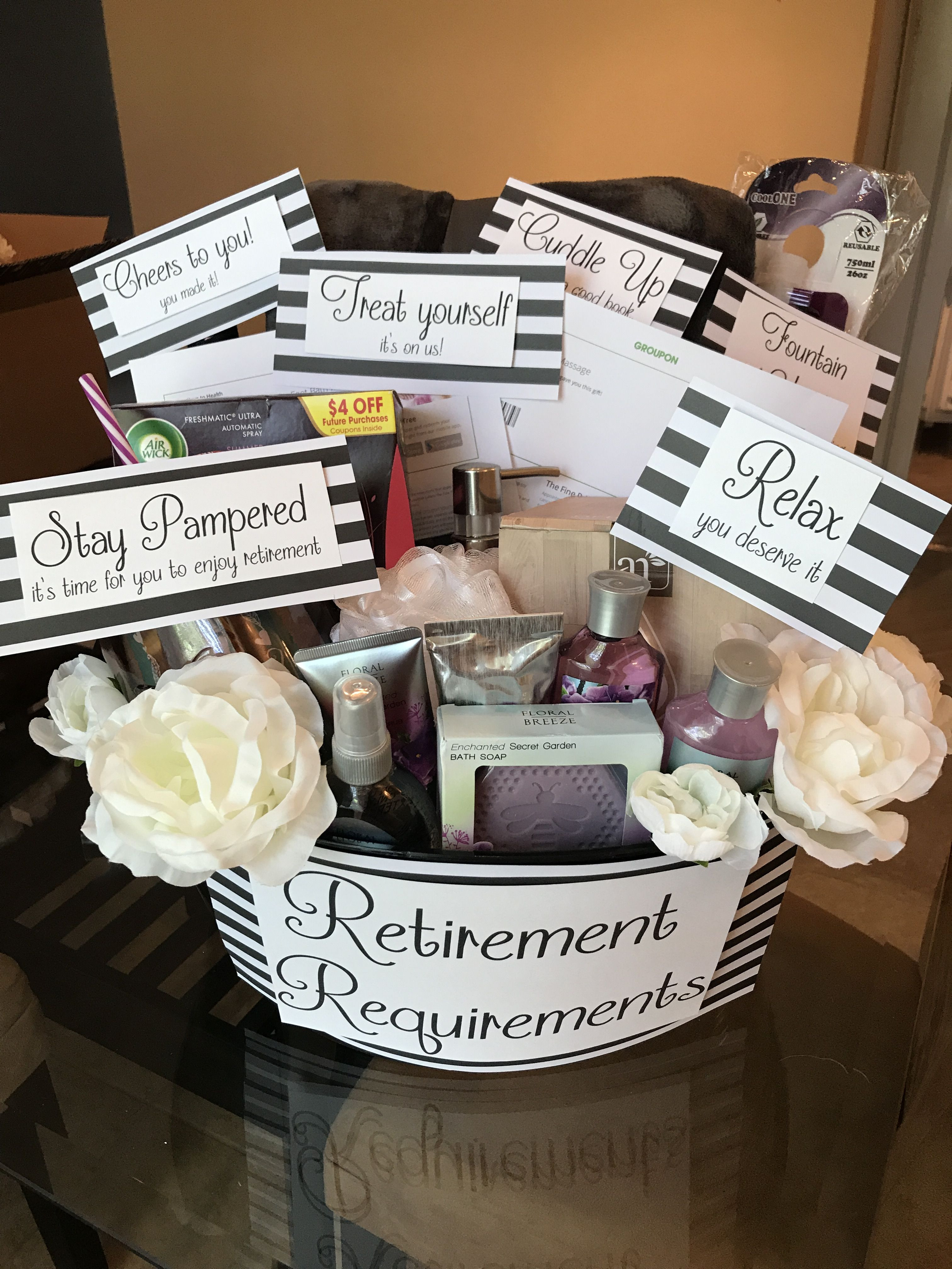 Retirement Party Gift Ideas
 Retirement Requirements Basket Gift Baskets