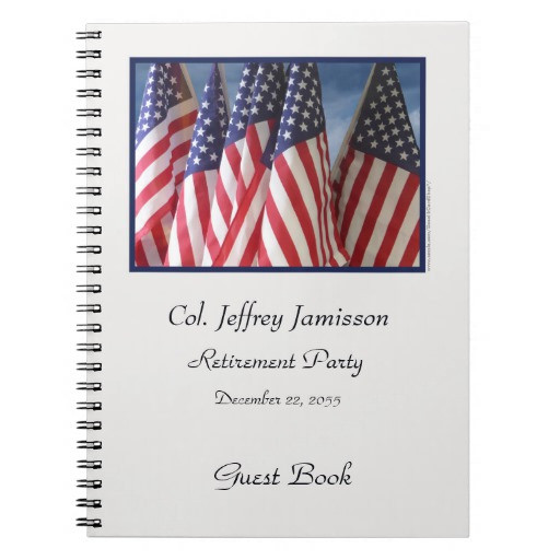 Retirement Party Guest Book Ideas
 Retirement Party Guest Book American Flags Notebooks