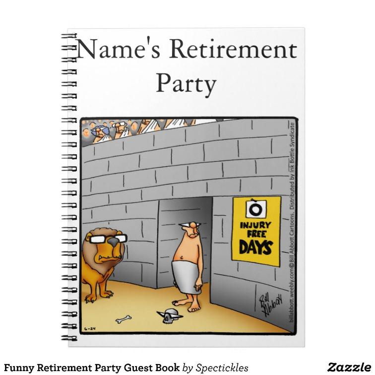 Retirement Party Guest Book Ideas
 Funny Retirement Party Guest Book Notebook