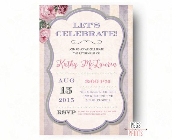 Retirement Party Ideas For Women
 Best 25 Farewell party invitations ideas on Pinterest