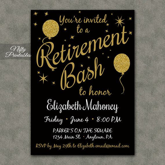 Retirement Party Invitation Ideas
 Best 25 Retirement invitations ideas on Pinterest