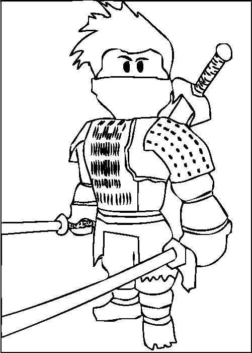 Roblox Coloring Pages To Print
 A free printable Roblox Ninja coloring page