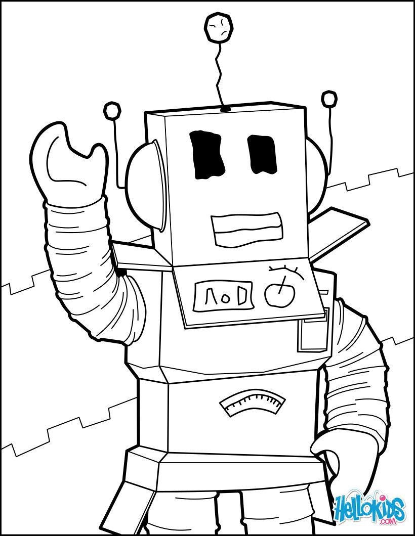 Roblox Coloring Pages To Print
 Destiny Roblox Coloring Pages A Robot Hello Unk on