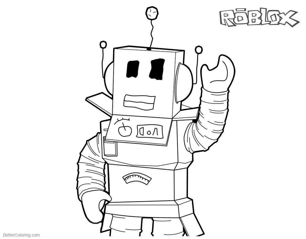 Roblox Coloring Pages To Print
 Roblox Coloring Pages Robot Line Art Free Printable