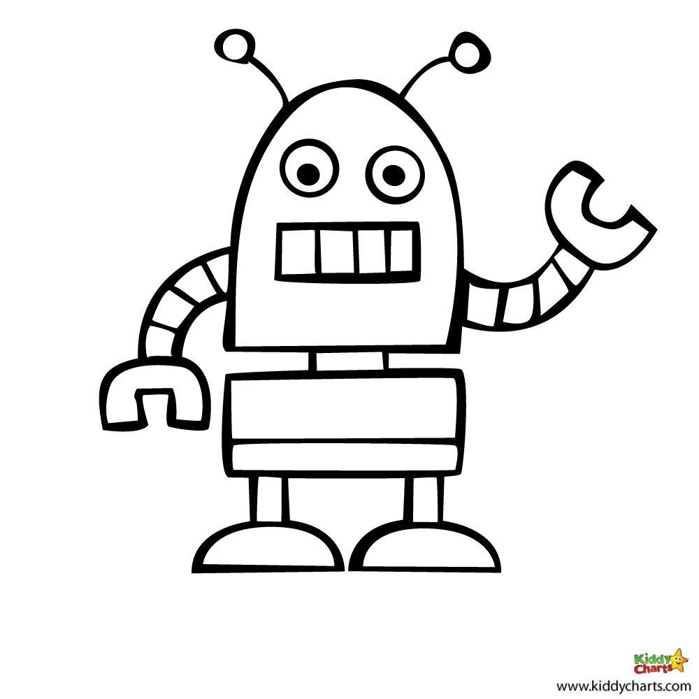 Robot Coloring Pages For Kids
 Robot coloring pages Beep Beep