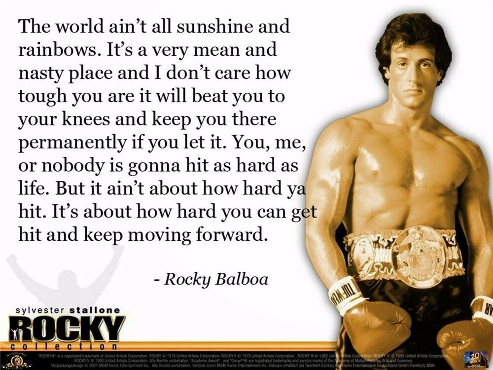 Rocky Motivational Quote
 Rocky Balboa Motivational Quotes Art Silk Wall Poster 17