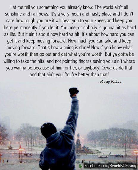 Rocky Motivational Quotes
 Rocky Balboa inspirational quote Rocky