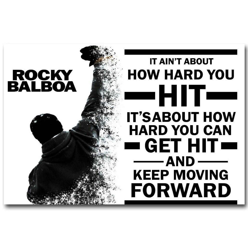 Rocky Motivational Quotes
 ROCKY BALBOA Motivational Quotes Poster Art Silk Fabric
