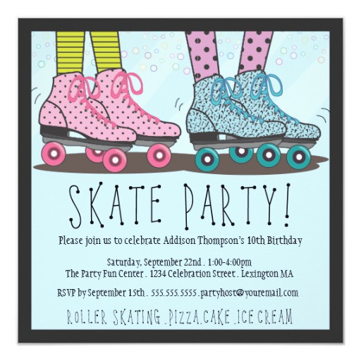 Roller Skating Birthday Party Invitations
 Roller Skating Birthday Party Invitation