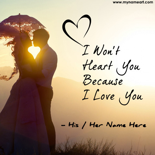 Romantic Couple Quotes
 Write my your name on couple greeting cards