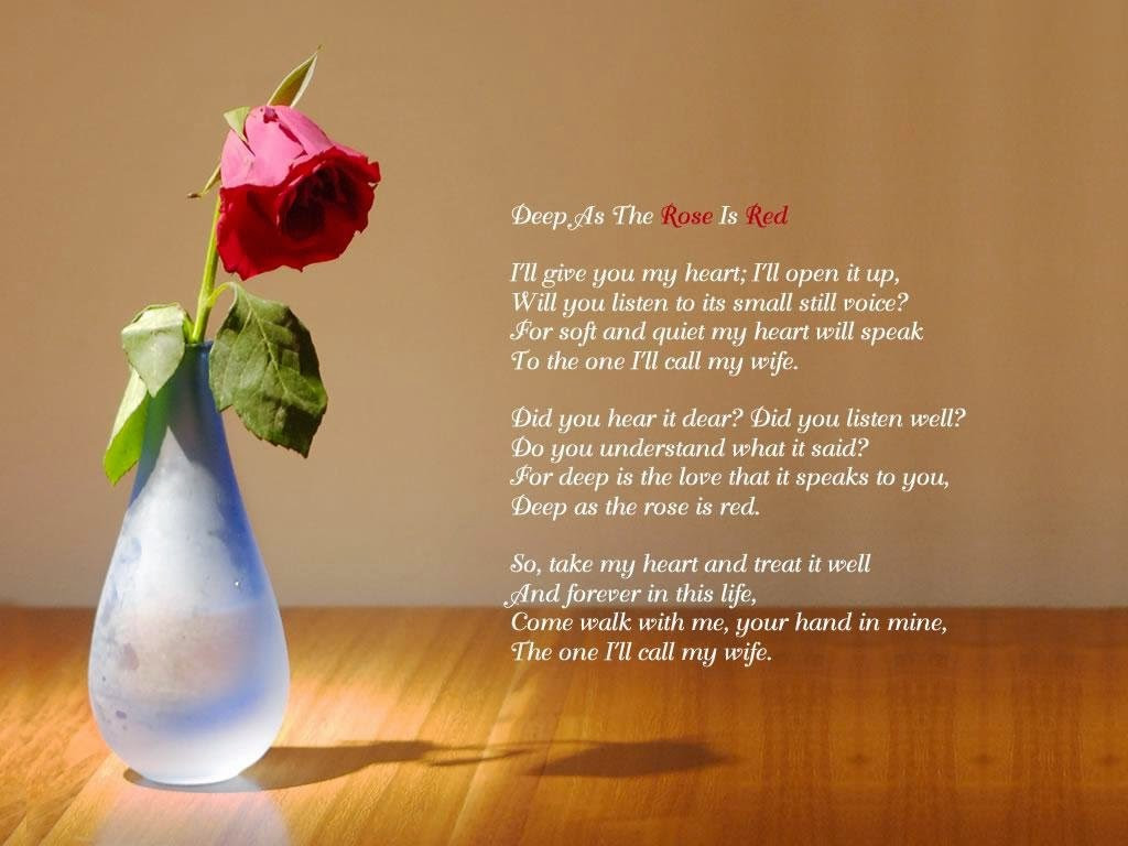 Romantic Poems Quotes
 Beautiful love quotes for her with rose flower images