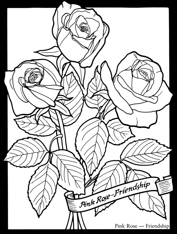Rose Coloring Pages For Adults
 inkspired musings A Rose from Oklahoma
