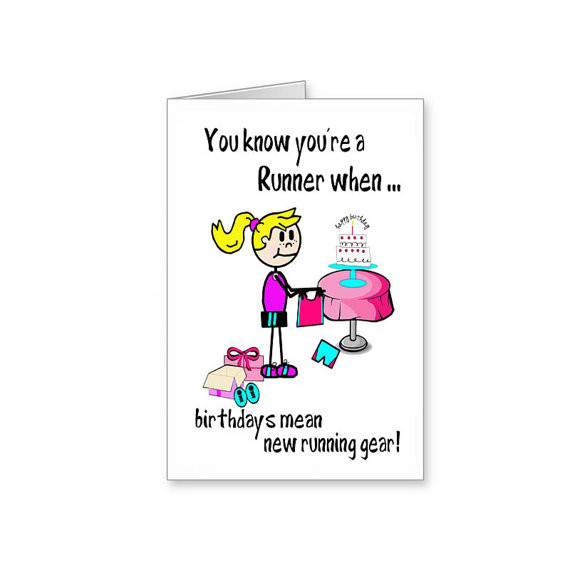 Running Birthday Card
 Birthday Card for Runners Runners Birthday Card Running