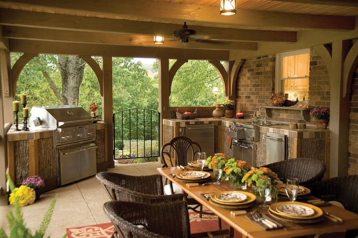 Rustic Outdoor Kitchen
 Rustic Outdoor Kitchen For the Home