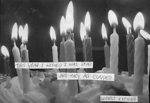 Sad Birthday Quotes
 Black and White sad birthday dead bw wish sw33t