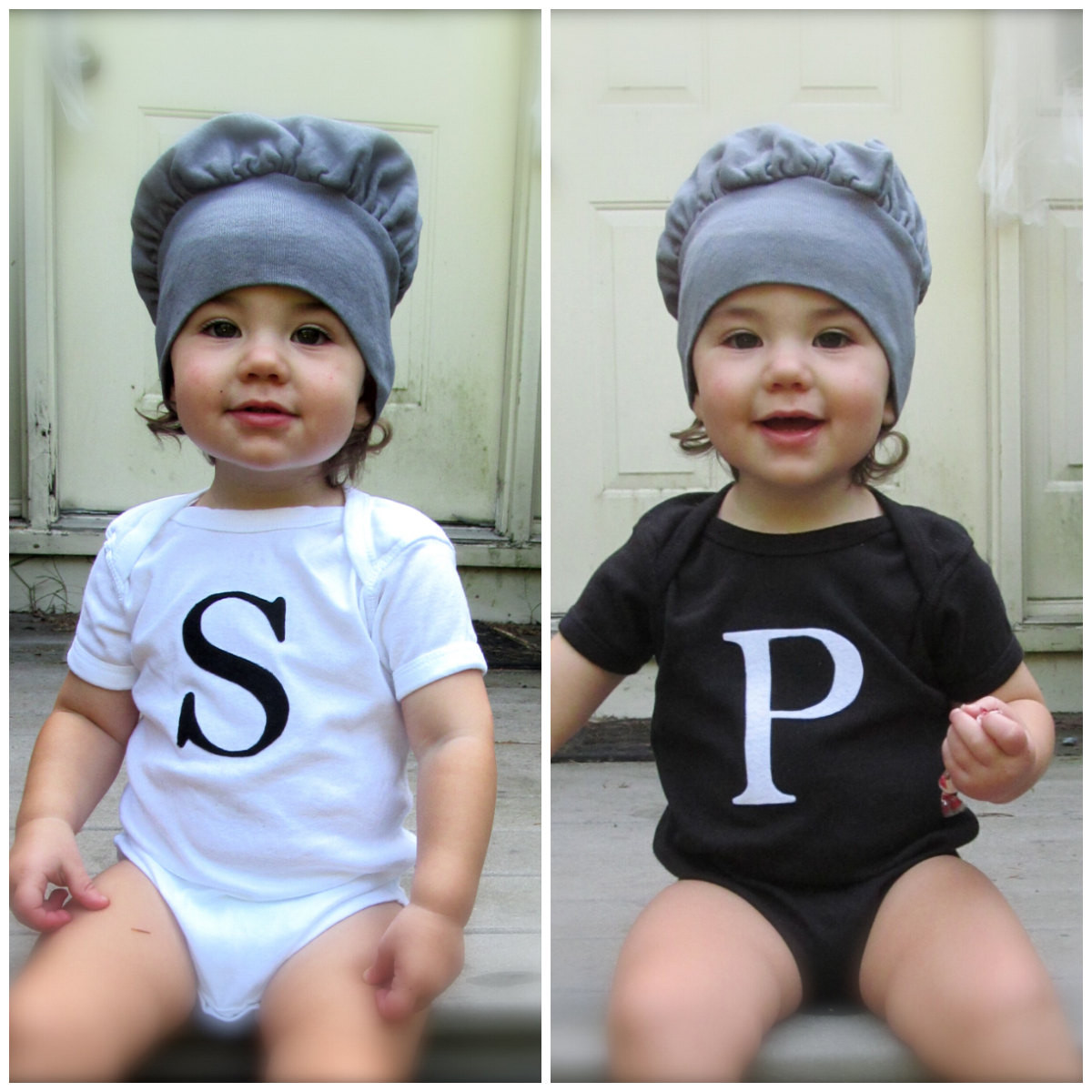 Salt And Pepper Costumes DIY
 Twin Costume Salt and Pepper Shaker Costume Sibling sies