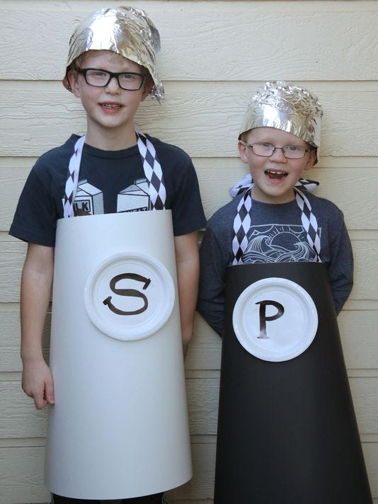 Salt And Pepper Costumes DIY
 Crafts Cheap last minute Halloween costumes