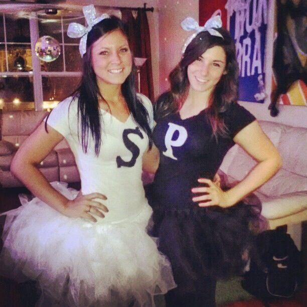 Salt And Pepper Costumes DIY
 Salt and pepper Halloween costumes with tutus