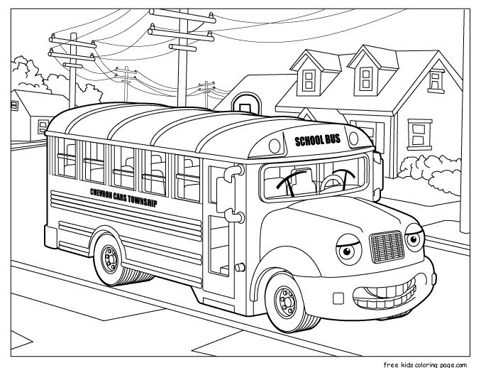 School Bus Printable Coloring Pages
 School Bus coloring Free Printable Coloring Pages For