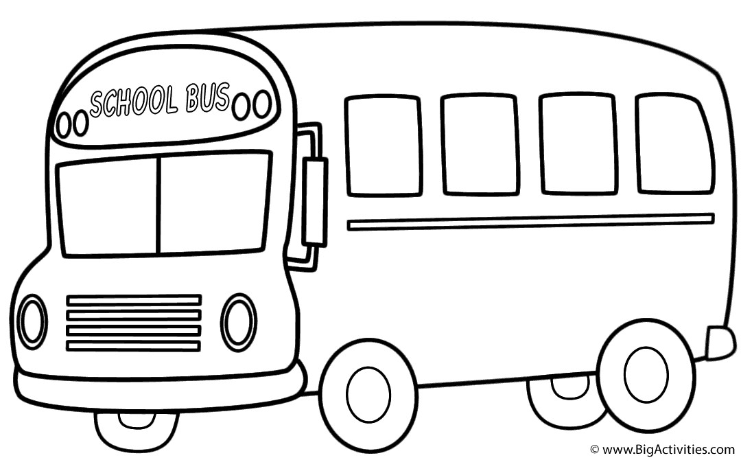 School Bus Printable Coloring Pages
 School Bus Side with Theme Coloring Page Back to School