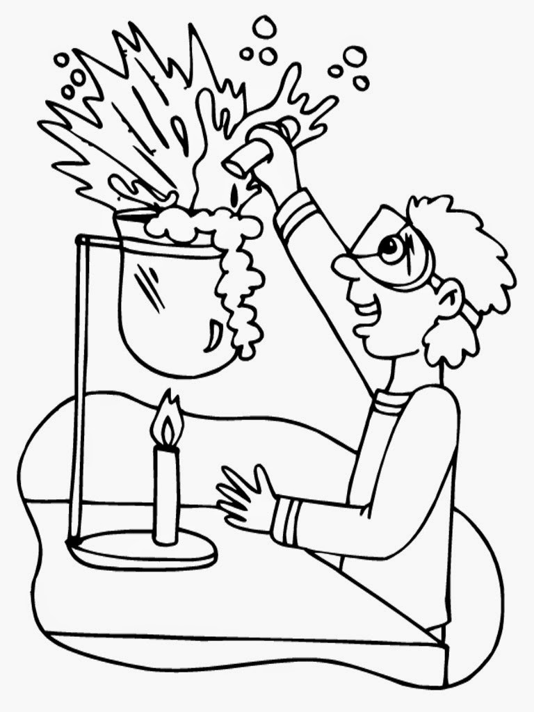 Scientist Coloring Sheet
 Scientist Coloring Pages
