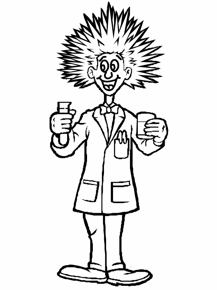 Scientist Coloring Sheet
 Mad Scientist Coloring Pages AZ Coloring Pages