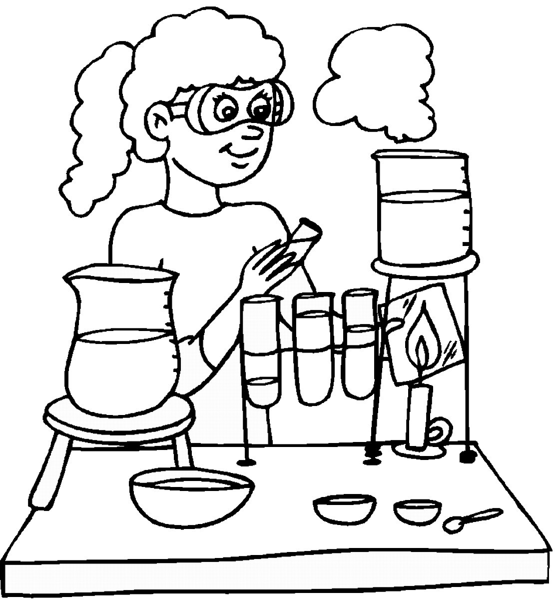 Scientist Coloring Sheet
 Science Coloring Pages