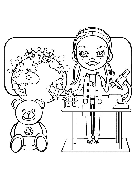 Scientist Coloring Sheet
 Scientists Kids Environment Kids Health National