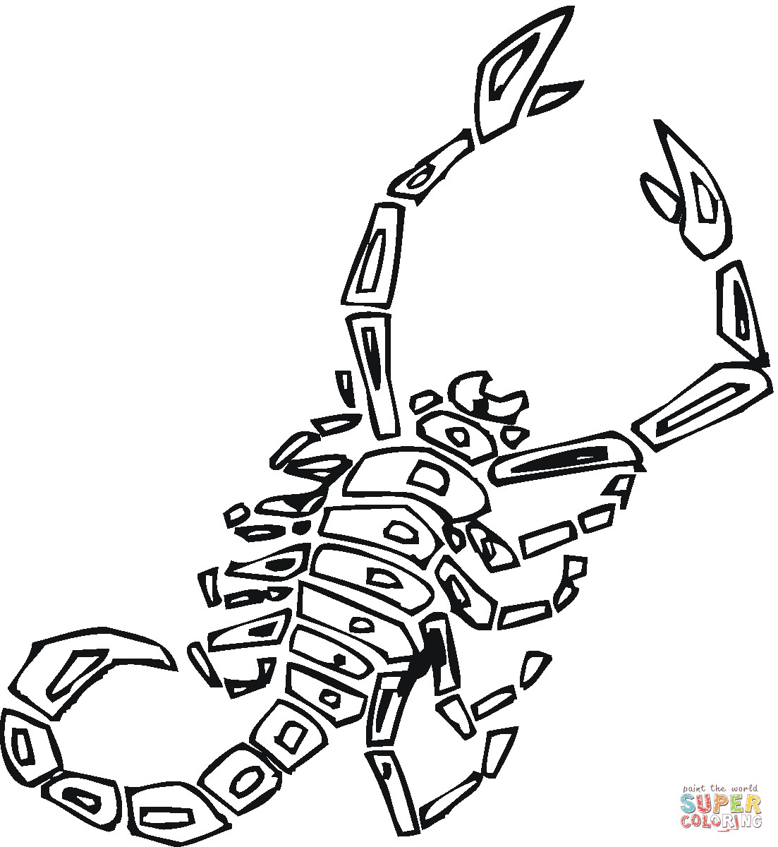 Scorpion Coloring Pages
 Scorpion 3 coloring page