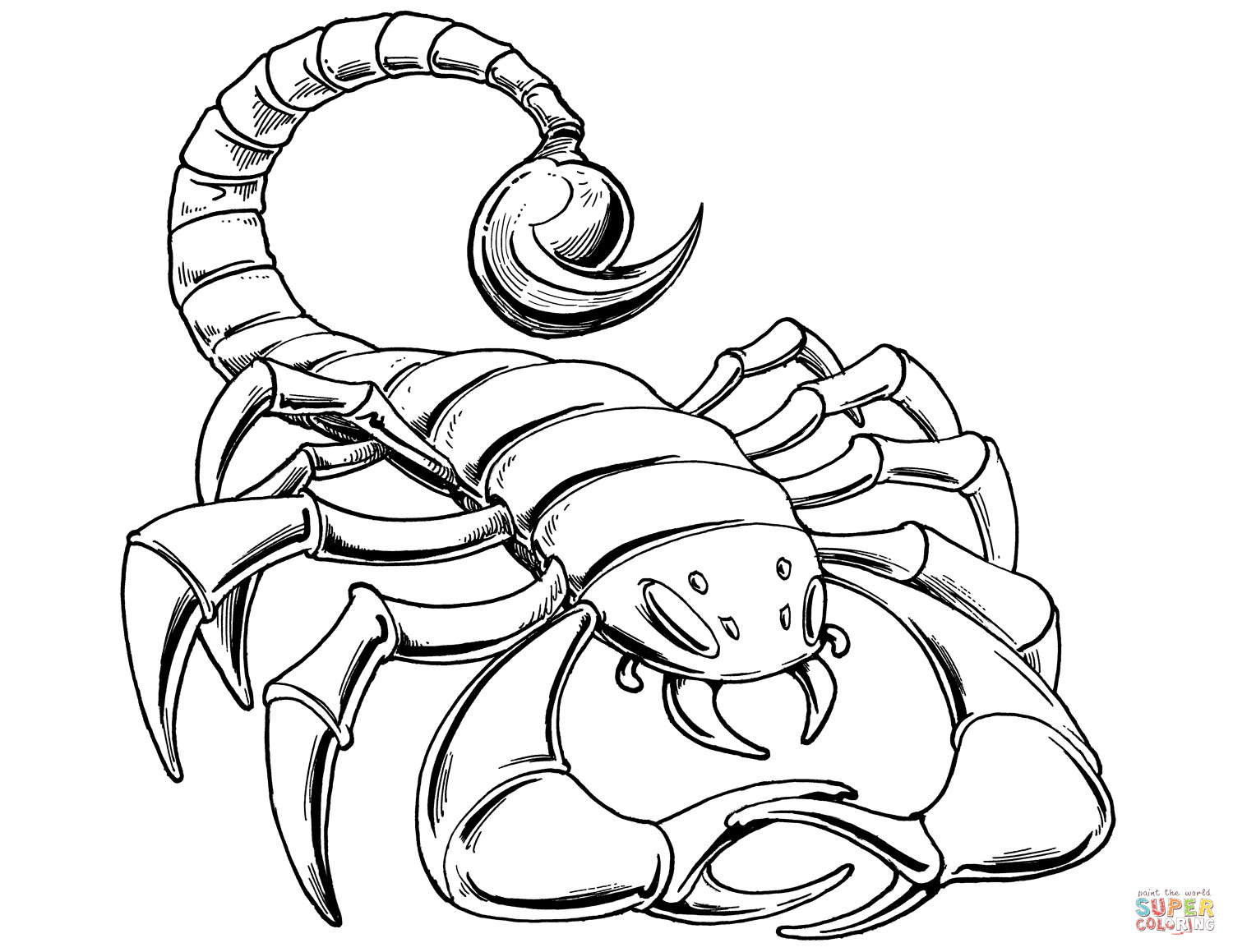 Scorpion Coloring Pages
 Prehistoric Scorpion coloring page