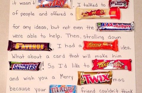 Secret Santa Gift Ideas For Boys
 DIY Secret Santa Gifts Simple & Sweet candy card for a