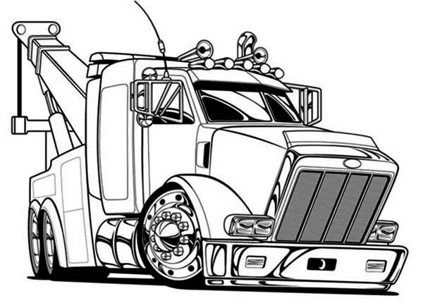 Semi Truck Coloring Pages
 Big Tow Semi Truck Coloring Page NetArt