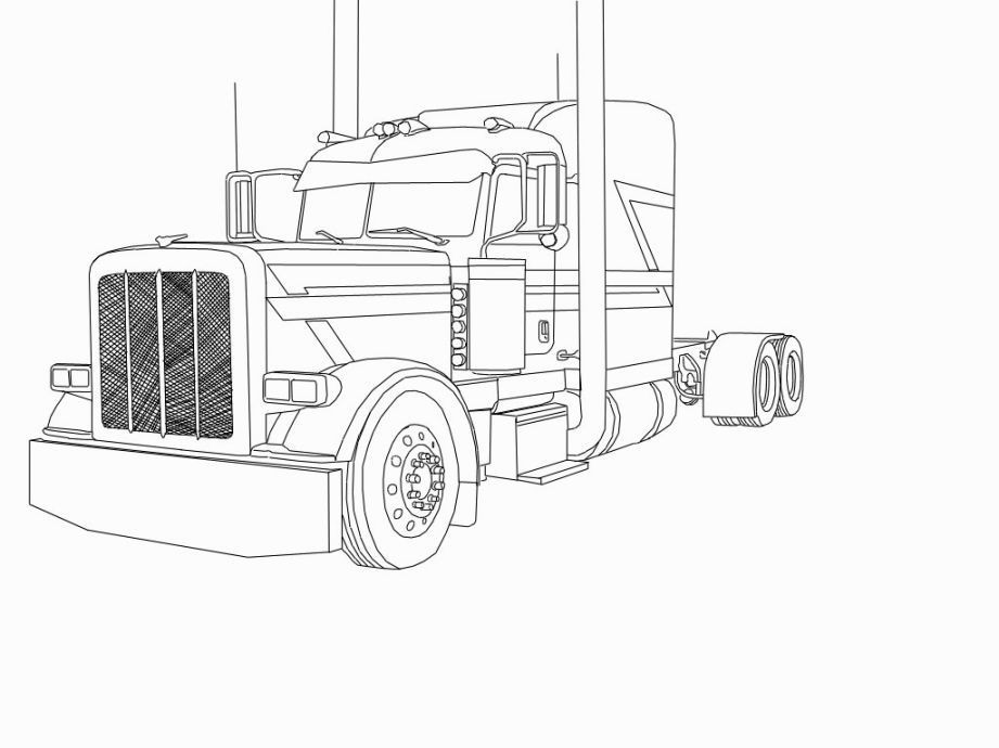 Semi Truck Coloring Pages
 Peterbilt Coloring Pages Coloring Pages