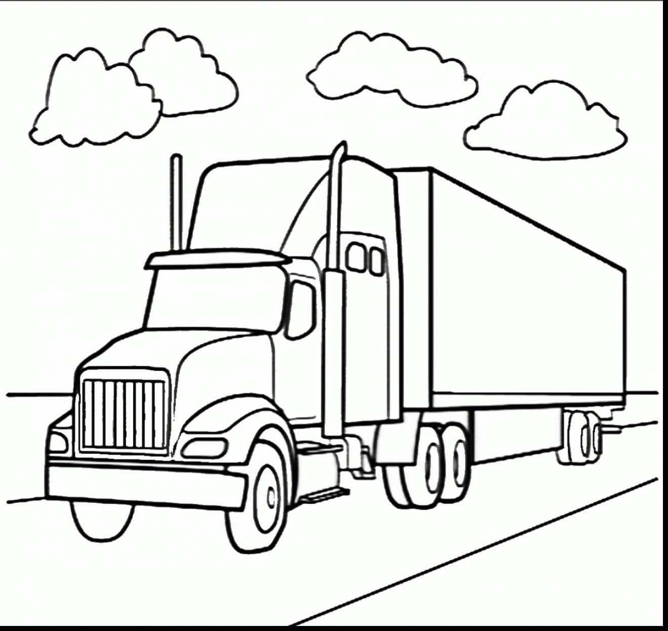 Semi Truck Coloring Pages
 Beauteous Semi Truck Coloring Pages Refundable With