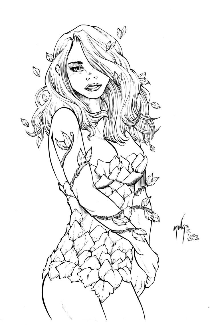 Sexy Pin Up Girl Coloring Pages
 Coloring for adults Kleuren voor volwassenen