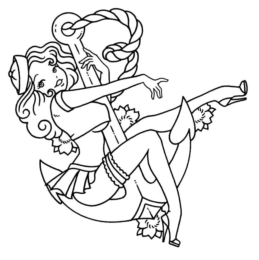 Sexy Pin Up Girl Coloring Pages
 I Follow My Own Star Motivational Navy artwork and posters