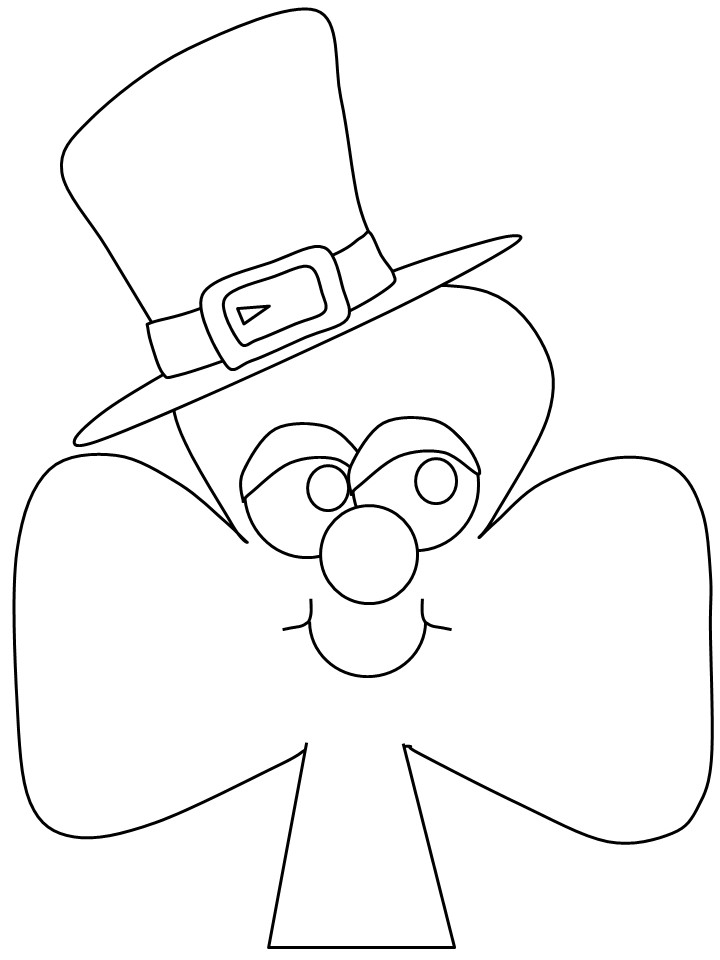 Shamrock Coloring Pages Printable
 Picture Shamrock To Print Coloring Home