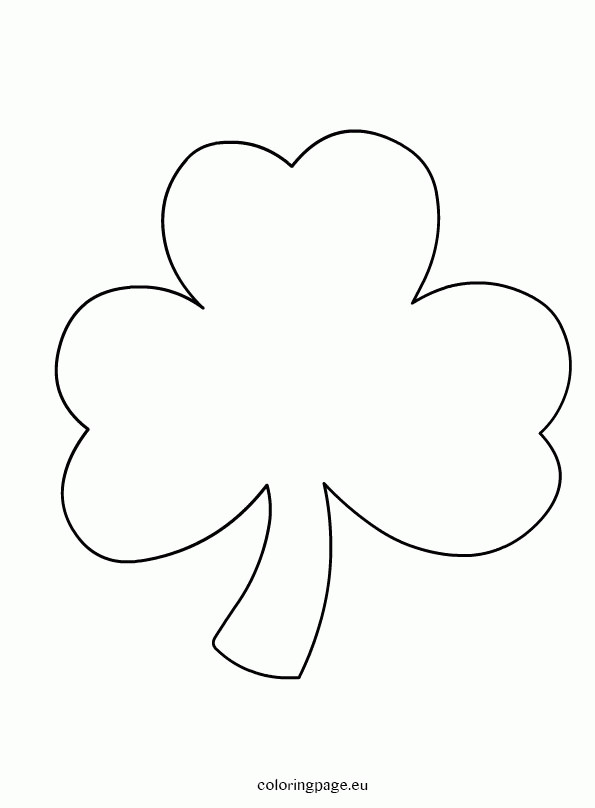 Shamrock Coloring Pages Printable
 Clover Coloring Page Coloring Home