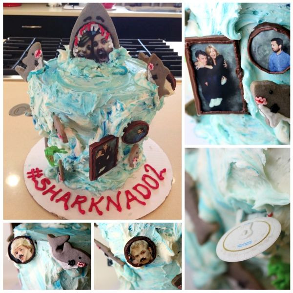 Sharknado Party Food Ideas
 Sharknado Cake for Anne and Wil Wheaton