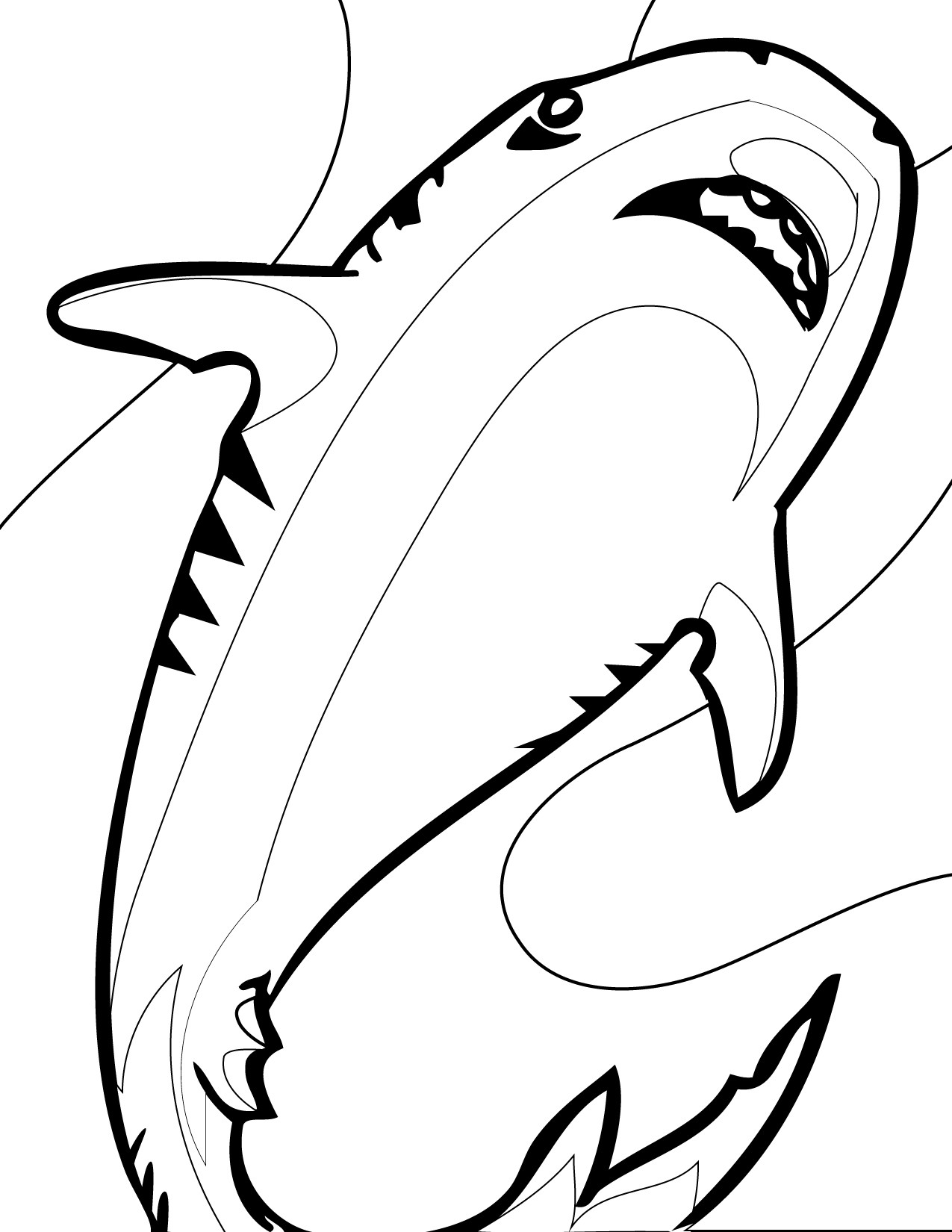 Sharks Coloring Pages
 Free Printable Shark Coloring Pages For Kids