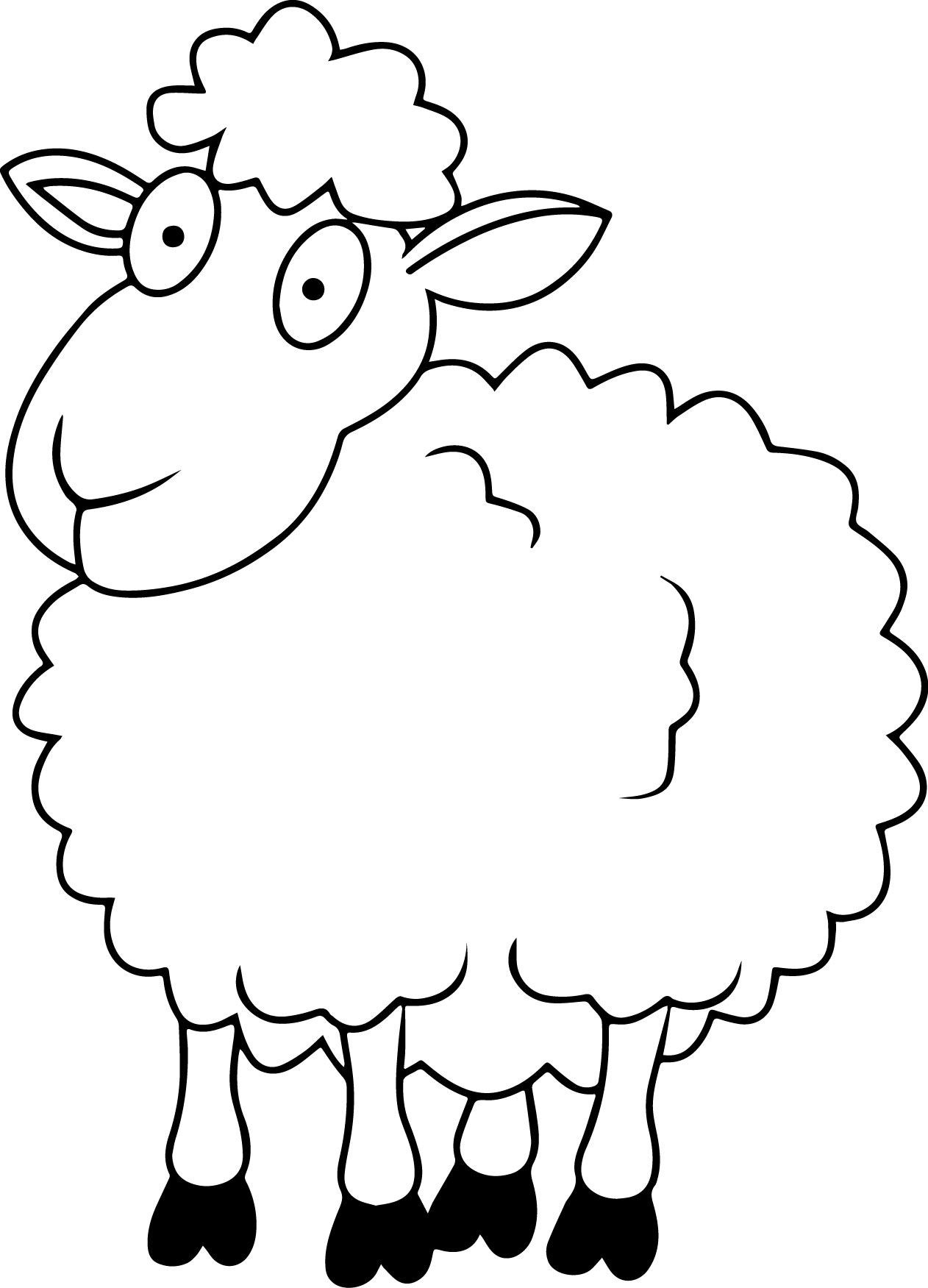 Sheep Coloring Sheet
 Sheep Outline Coloring Page Coloring Home