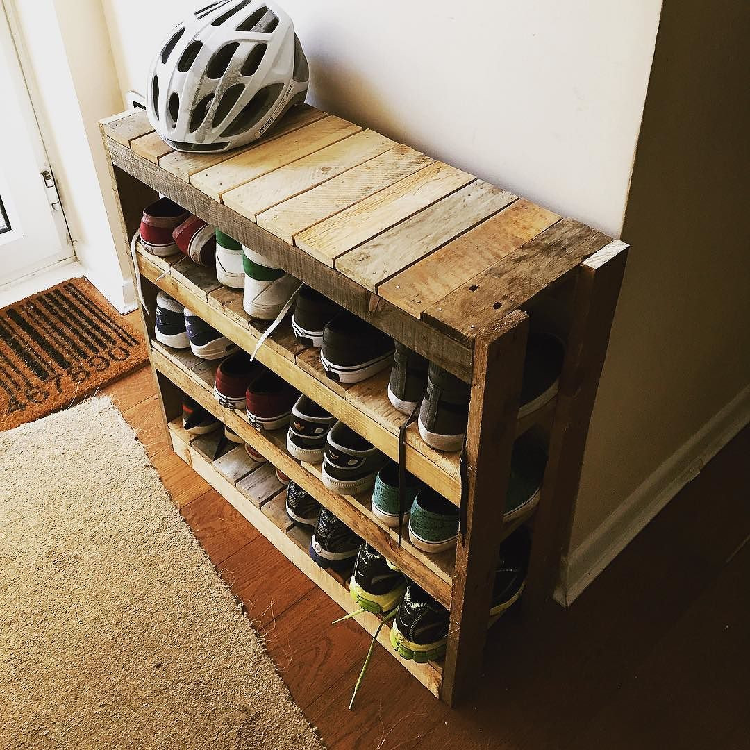 Shoe Rack Ideas DIY
 Diy shoe rack … Pallet Projects