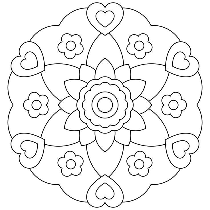 Simple Adult Coloring Books
 Mandala Coloring Pages For Kids