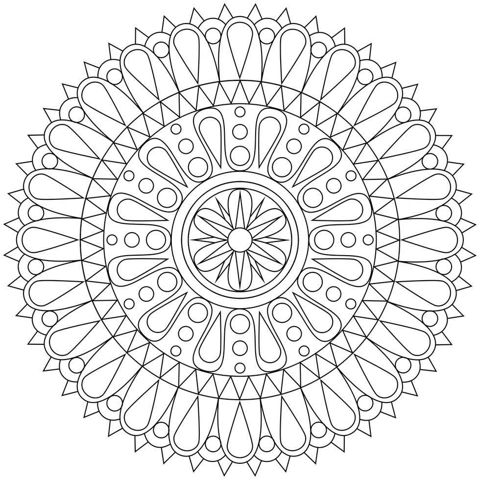 Simple Adult Coloring Books
 These Printable Mandala And Abstract Coloring Pages