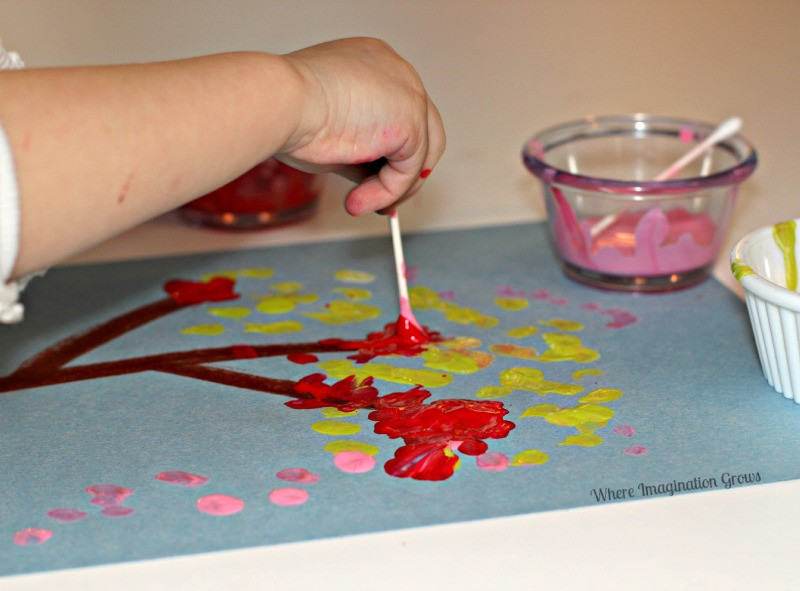 Simple Art Projects For Preschool
 Cotton Swab Tree Craft for Kids Where Imagination Grows