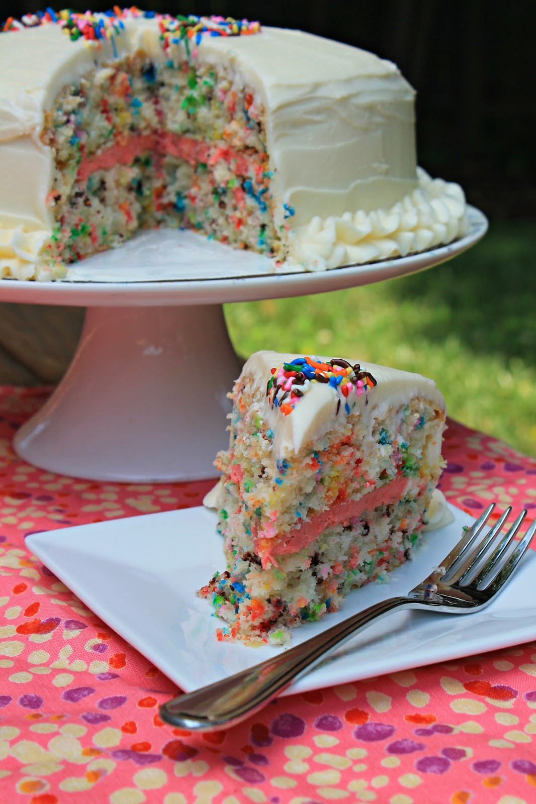 Simple Birthday Cake Recipies
 Easy Funfetti Layered Birthday Cake Carolina Charm