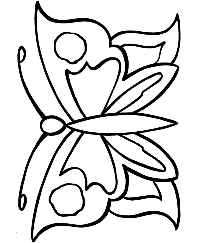 Simple Coloring Book
 Butterfly Coloring Pages Kids AZ Coloring Pages