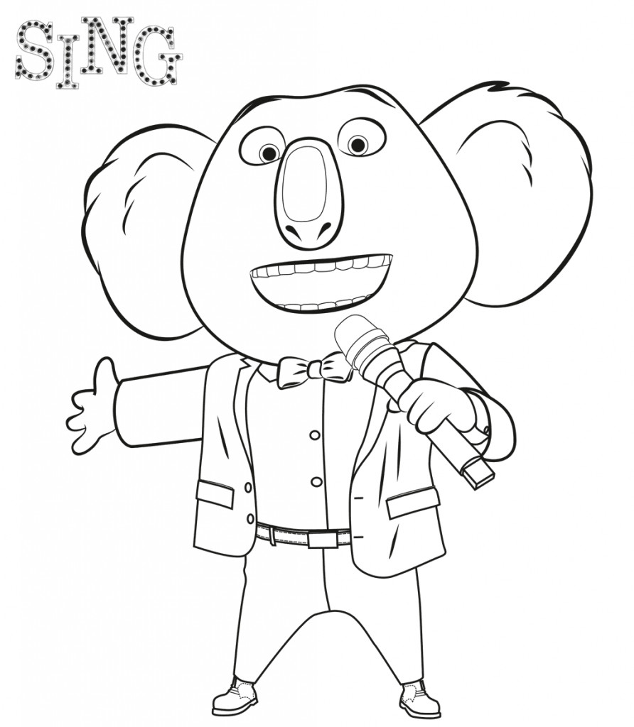 Sing Coloring Pages
 Sing Coloring Pages Best Coloring Pages For Kids